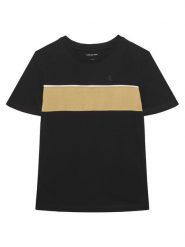 Calvin Klein Jeans T-Shirt Panel Colorblock IB0IB02609 Czarny Regular Fit. Czarne t-shirty i koszulki chłopięce Calvin Klein Jeans, bez wzorów, z bawełny, bez kołnierzyka, bez ramiączek. Za 129.99 zł.