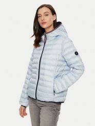 Tommy Hilfiger Kurtka przejściowa WW0WW45317 Błękitny Regular Fit. Niebieskie kurtki damskie Tommy Hilfiger, m, bez wzorów, z syntetyku, bez kaptura. Za 589.99 zł.