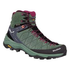 Buty trekkingowe damskie Salewa WS Alp Trainer 2 Mid Gtx. Zielone obuwie trekkingowe damskie Salewa, z gumy, za kostkę, bez zapięcia. Za 1,069.00 zł.