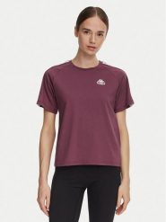 Kappa T-Shirt 371U6WW Fioletowy Regular Fit. Fioletowe t-shirty damskie Kappa, xs, bez wzorów, z bawełny, bez kołnierzyka. Za 79.99 zł.