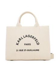 KARL LAGERFELD Torebka A1W50010 Beżowy. Brązowe torebki klasyczne damskie KARL LAGERFELD, z materiału, bez dodatków. Za 349.99 zł.
