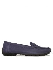 Geox Mokasyny D Kosmopolis + Grip D35RCA00021C4002 Granatowy. Niebieskie mokasyny damskie Geox, ze skóry, bez obcasa. Za 339.99 zł.