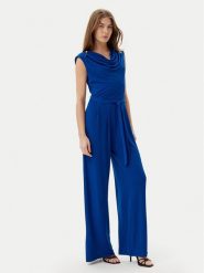 Rinascimento Kombinezon CFC0123484003 Niebieski Regular Fit. Niebieskie sukienki damskie Rinascimento, bez wzorów, z syntetyku, bez ramiączek. Za 479.99 zł.