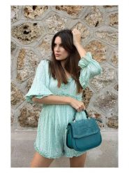 Christian Laurier Skórzana torebka "Lali" w kolorze morskim - 23 x 20 x 11 cm rozmiar: onesize. Niebieskie torebki klasyczne damskie Christian Laurier, z materiału, przez ramię, bez dodatków. Za 217.99 zł.