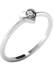 Vittoria Jewels Złoty pierścionek z diamentem rozmiar: 61. Szare pierścionki damskie Vittoria Jewels, z diamentem, złote. Za 255.45 zł.