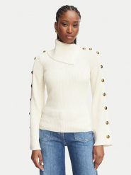 Elisabetta Franchi Golf MK-03S-66E2-V420 Brązowy jasny Slim Fit. Brązowe golfy damskie Elisabetta Franchi, s, bez wzorów, z wiskozy, bez ramiączek. Za 1,799.00 zł.