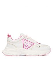 Guess Sneakersy J5BZ50 WO120 Biały. Białe buty sportowe dziewczęce Guess, z aplikacjami, ze skóry, bez zapięcia. Za 259.99 zł.