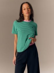 4F T-shirt regular damski - zielony L. Zielone t-shirty damskie 4F, l, bez wzorów, z materiału, bez kołnierzyka. Za 69.99 zł.