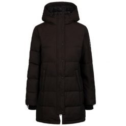 Kurtka Puchowa Damska Lainey DLX. Czarne kurtki damskie Trespass, l, bez wzorów, z materiału, z kapturem. Za 856.99 zł.
