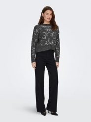 ONLY Sweter w kolorze antracytowym rozmiar: M. Czarne swetry klasyczne damskie Only, m, ze splotem, bez kołnierzyka. Za 135.81 zł.