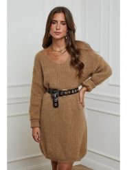 L'armoire de Suzette Sukienka dzianinowa w kolorze karmelowym rozmiar: 34/36. Brązowe sukienki damskie L'armoire de Suzette, bez wzorów, z dzianiny, klasyczne, bez ramiączek. Za 86.99 zł.