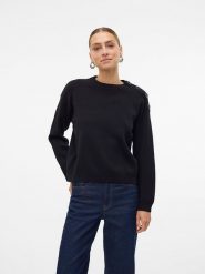 Vero Moda Sweter w kolorze czarnym rozmiar: XL. Czarne swetry klasyczne damskie Vero Moda, xl, bez kołnierzyka. Za 138.45 zł.