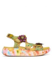 Laura Vita Sandały Nikito 03 Zielony. Zielone sandały damskie LAURA VITA, bez wzorów, ze skóry, bez obcasa, na płaskiej podeszwie, bez zapięcia. Za 459.99 zł.