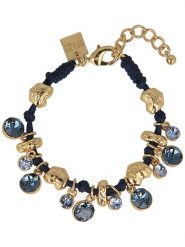 Otazu Pozłacana bransoletka z kryształami Swarovski rozmiar: onesize. Niebieskie bransoletki damskie Otazu, pozłacane. Za 173.99 zł.