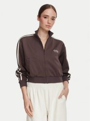Guess Bluza V6YQ07 K4287 Brązowy Regular Fit. Brązowe bluzy damskie Guess, xs, z aplikacjami, z syntetyku, bez kaptura. Za 434.99 zł.