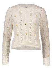ONLY Sweter w kolorze beżowym rozmiar: XL. Brązowe swetry klasyczne damskie Only, xl, bez kołnierzyka. Za 149.95 zł.