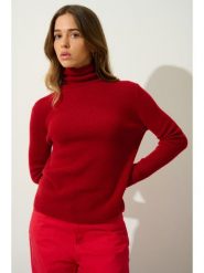 AUTHENTIC CASHMERE Kaszmirowy golf "Suzie" w kolorze czerwonym rozmiar: S. Czerwone golfy damskie AUTHENTIC CASHMERE, s, bez wzorów, z kaszmiru, bez ramiączek. Za 500.99 zł.