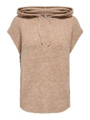 ONLY Sweter w kolorze beżowym rozmiar: XS. Brązowe swetry klasyczne damskie Only, xs, bez kołnierzyka. Za 100.45 zł.