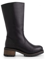 Mysa Skórzane kozaki "Dianthe" w kolorze czarnym rozmiar: 38. Czarne kozaki damskie mysa, na zimę, z materiału, bez obcasa, bez zapięcia. Za 349.73 zł.