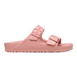Birkenstock Arizona EVA Pink Clay Klapki damskie. Czerwone klapki damskie Birkenstock, bez wzorów, bez obcasa, bez zapięcia. Za 219.99 zł.