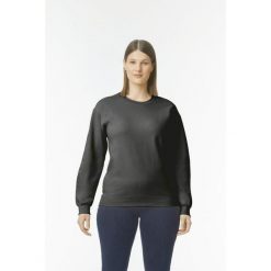 Bluza z okrągłym dekoltem Gildan Midweight Softstyle. Czarne bluzy damskie GILDAN, xl, bez wzorów, z bawełny, bez kaptura. Za 125.00 zł.
