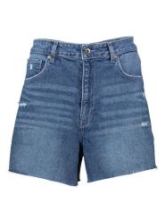 Pepe Jeans Szorty dżinsowe w kolorze niebieskim rozmiar: W31. Niebieskie szorty damskie Pepe Jeans, z aplikacjami, z jeansu, z podwyższonym stanem. Za 140.53 zł.