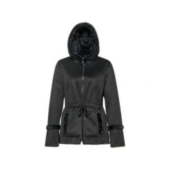 Płaszcz damski Geox Kency. Czarne płaszcze damskie Converse, l, bez wzorów, z materiału, bez kaptura. Za 824.00 zł.
