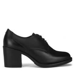Półbuty Lasocki. Czarne czółenka damskie Lasocki, bez wzorów, bez obcasa, na obcasie. Za 219.99 zł.
