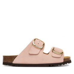 Klapki Scholl. Czerwone klapki damskie Scholl, bez wzorów, bez obcasa, bez zapięcia. Za 379.99 zł.