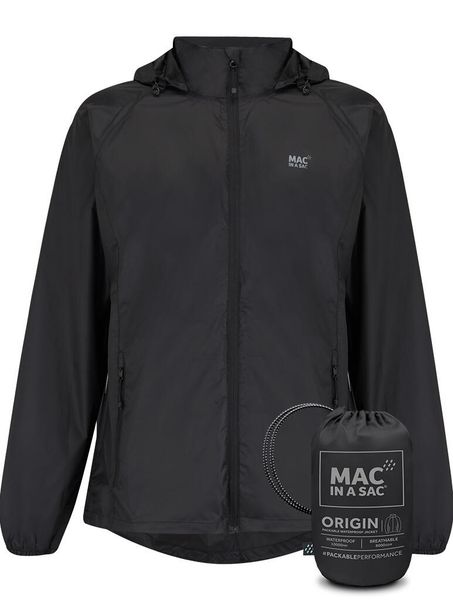 Mac in a Sac - Płaszcz przeciwdeszczowy - Czarny. Czarne płaszcze damskie Mac In A Sac, na zimę, l, bez wzorów, z materiału, z kapturem. Za 296.00 zł.