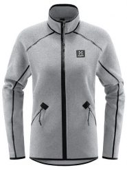 Haglöfs Kurtka polarowa "Risberg" w kolorze szarym rozmiar: L. Szare kurtki damskie Haglöfs, l, z polaru, bez kołnierzyka. Za 399.95 zł.
