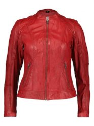 7eleven Skórzana kurtka "Colin" w kolorze czerwonym rozmiar: 36. Czerwone kurtki damskie 7eleven, bez wzorów, ze skóry, bez kaptura. Za 434.99 zł.