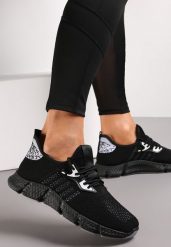 Czarne Buty Sportowe przed Kostkę z Perforacją Shoseal. Czarne obuwie sportowe casual damskie Renee. Za 49.99 zł.