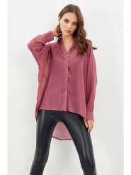 Milan Kiss Koszula - Comfort fit - w kolorze szaroróżowym rozmiar: M. Różowe koszule damskie Milan Kiss, m, bez wzorów, z asymetrycznym kołnierzem, bez ramiączek. Za 144.92 zł.