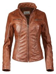 7eleven Skórzana kurtka w kolorze jasnobrązowym rozmiar: 48. Brązowe kurtki damskie 7eleven, bez wzorów, ze skóry, bez kaptura. Za 434.99 zł.