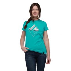 Koszulka damska Black Diamond Mountain Logo Tee T-shirt. Zielone bluzki damskie Black Diamond, xl, bez wzorów, bez kołnierzyka. Za 212.00 zł.