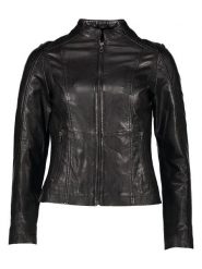 Bugatti Skórzana kurtka w kolorze czarnym rozmiar: 38. Czarne kurtki damskie Bugatti, bez wzorów, ze skóry, bez kaptura. Za 587.41 zł.