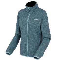 Kurtka polarowa z pełnym zamkiem damska Regatta Newhill. Niebieskie kurtki damskie Regatta, bez wzorów, z dzianiny, bez kaptura. Za 253.35 zł.