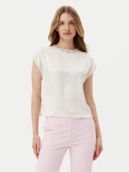 Imperial Bluzka RIC3JBA Écru Regular Fit. Bluzki damskie Imperial, xs, bez wzorów, z syntetyku, bez kołnierzyka, bez ramiączek. Za 199.99 zł.