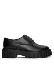 Clarks Oxfordy Page Walk 26178411 Czarny. Czarne półbuty damskie Clarks, bez wzorów, ze skóry, bez obcasa, bez zapięcia. Za 299.99 zł.