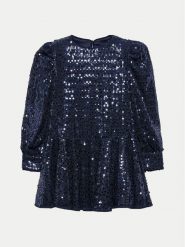 Abel & Lula Sukienka elegancka 5538 Granatowy Regular Fit. Niebieskie sukienki dziewczęce Abel & Lula, bez wzorów, z syntetyku, bez ramiączek. Za 209.99 zł.