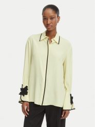 Simona Corsellini Koszula P26CPCA01301 Zielony jasny Regular Fit. Zielone koszule damskie SIMONA CORSELLINI, bez wzorów, z acetatu, bez kołnierzyka, bez ramiączek. Za 1,259.00 zł.