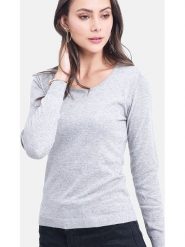 ASSUILI Sweter w kolorze jasnoszarym rozmiar: 34. Szare swetry klasyczne damskie Assuili, bez kołnierzyka. Za 113.99 zł.