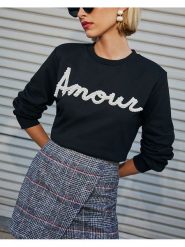 Milan Kiss Bluza w kolorze czarnym rozmiar: L. Czarne bluzy damskie Milan Kiss, l, bez wzorów, bez kaptura. Za 149.31 zł.