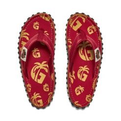 Japonki GUMBIES ISLANDER FLIP-FLOPS UNISEX. Czerwone klapki damskie Gumbies, bez wzorów, bez obcasa, bez zapięcia. Za 89.99 zł.