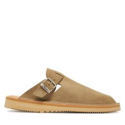 Klapki Fracap. Brązowe klapki damskie Fracap, bez wzorów, bez obcasa, bez zapięcia. Za 469.99 zł.