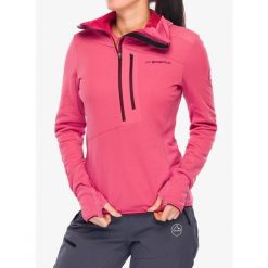Bluza z kapturem damska La Sportiva Big Wall Pullover Hoody. Czerwone bluzy damskie La Sportiva, bez wzorów, z kapturem. Za 603.89 zł.