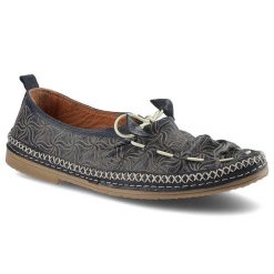 Półbuty damskie Toscanio, wsuwane i na płaskiej podeszwie, jasnoszare, LP-440. Niebieskie półbuty damskie Toscanio, bez wzorów, ze skóry, bez obcasa, na płaskiej podeszwie, bez zapięcia. Za 169.00 zł.