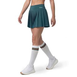 Damskie spódnico-spodenki tenisowe Siroko Flow Femme-W Green. Zielone sukienki damskie SIROKO, bez wzorów, z tkaniny, sportowe, bez ramiączek. Za 212.00 zł.