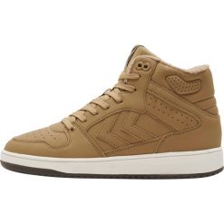 Sneakersy Hummel St. Power Play Mid. Brązowe obuwie sportowe damskie Hummel, bez zapięcia, trekkingowe. Za 344.50 zł.